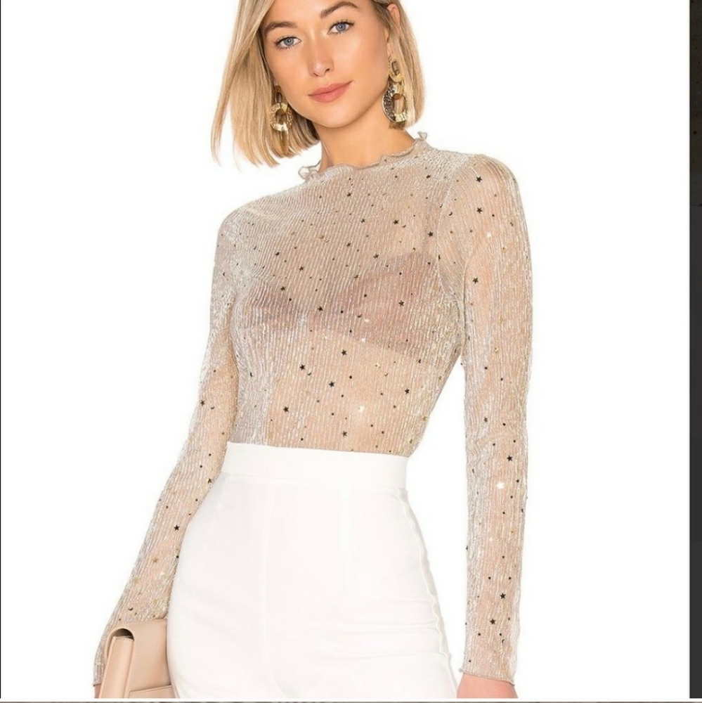 2/$25 Superdown Gracie sheer top